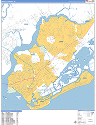 Mount Pleasant Wall Map Basic Style 2026